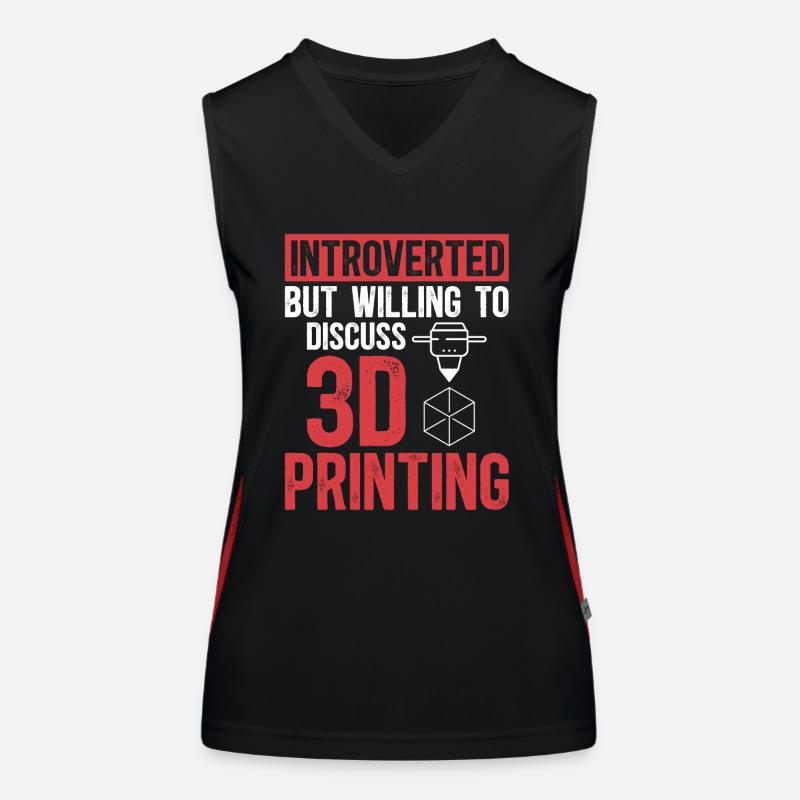 3D Printer 3D Printing Women's Functional Contrast Tank Top