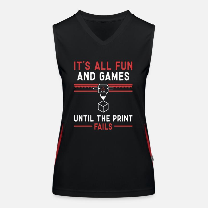 3D Printer 3D Printing Women's Functional Contrast Tank Top