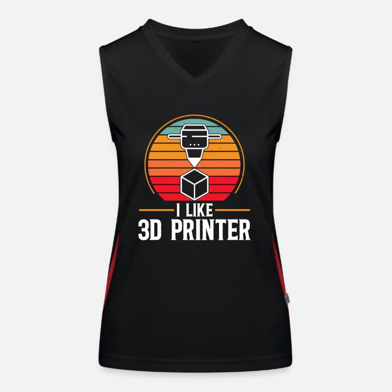 3D Printer 3D Printing Women's Functional Contrast Tank Top