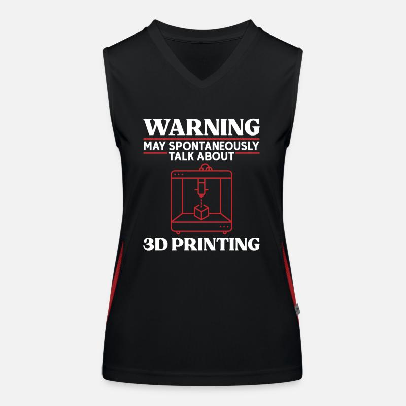 3D Printer 3D Printing Women's Functional Contrast Tank Top