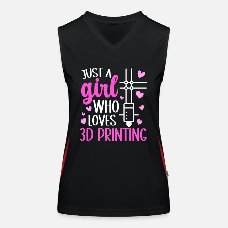 Imprimante 3D Impression 3D Débardeur respirant contrasté Femme