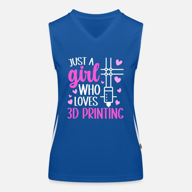 3D Printer 3D Printing Women's Functional Contrast Tank Top
