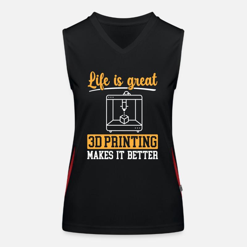 3D Printer 3D Printing Women's Functional Contrast Tank Top