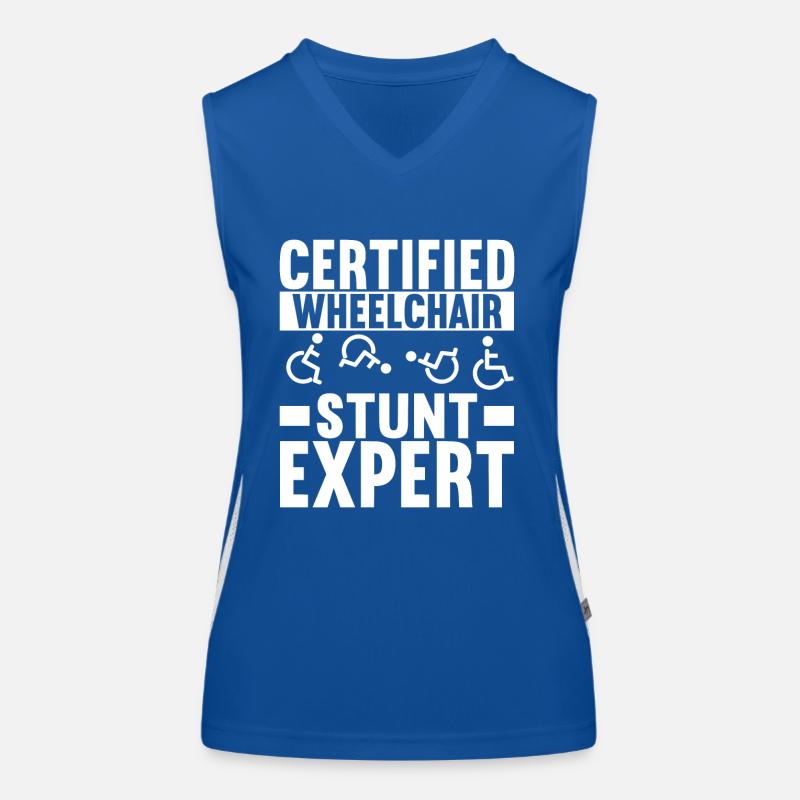 Rollstuhlfahrer Rollstuhl Funktionelles Kontrast-Tank Top für Frauen