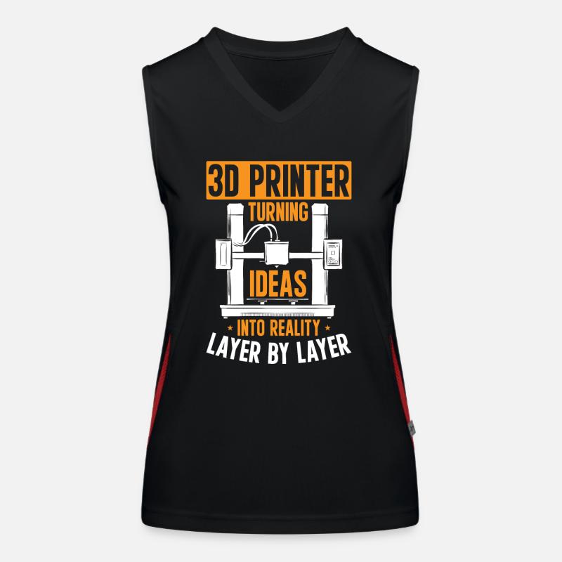 3D Printer 3D Printing Women's Functional Contrast Tank Top