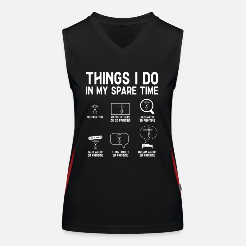 3D Drucker 3D Druck Funktionelles Kontrast-Tank Top für Frauen