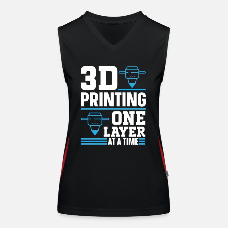 3D Printer 3D Printing Women's Functional Contrast Tank Top