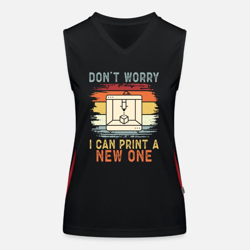 3D Printer 3D Printing Women's Functional Contrast Tank Top