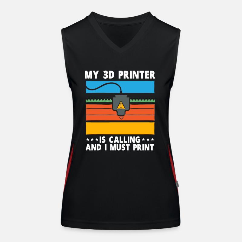 3D Drucker 3D Druck Funktionelles Kontrast-Tank Top für Frauen