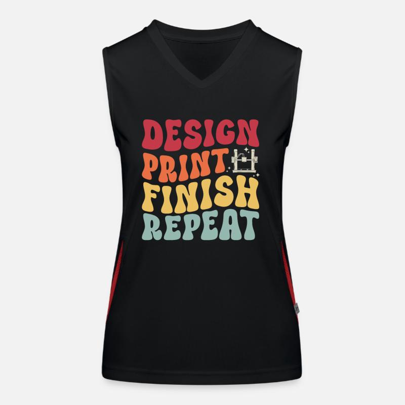 3D Printer 3D Printing Women's Functional Contrast Tank Top