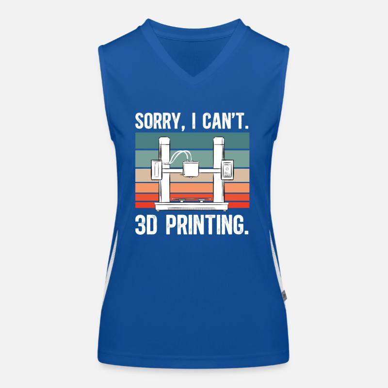 3D Printer 3D Printing Women's Functional Contrast Tank Top