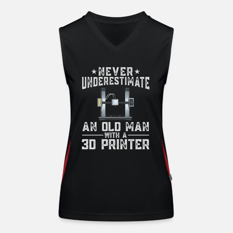 Imprimante 3D Impression 3D Débardeur respirant contrasté Femme