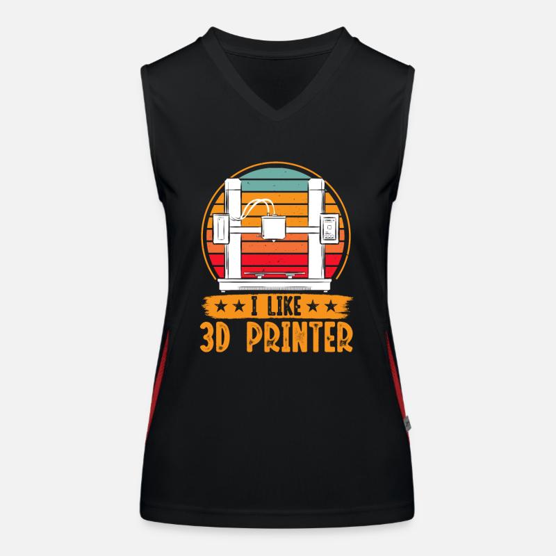 3D Printer 3D Printing Women's Functional Contrast Tank Top