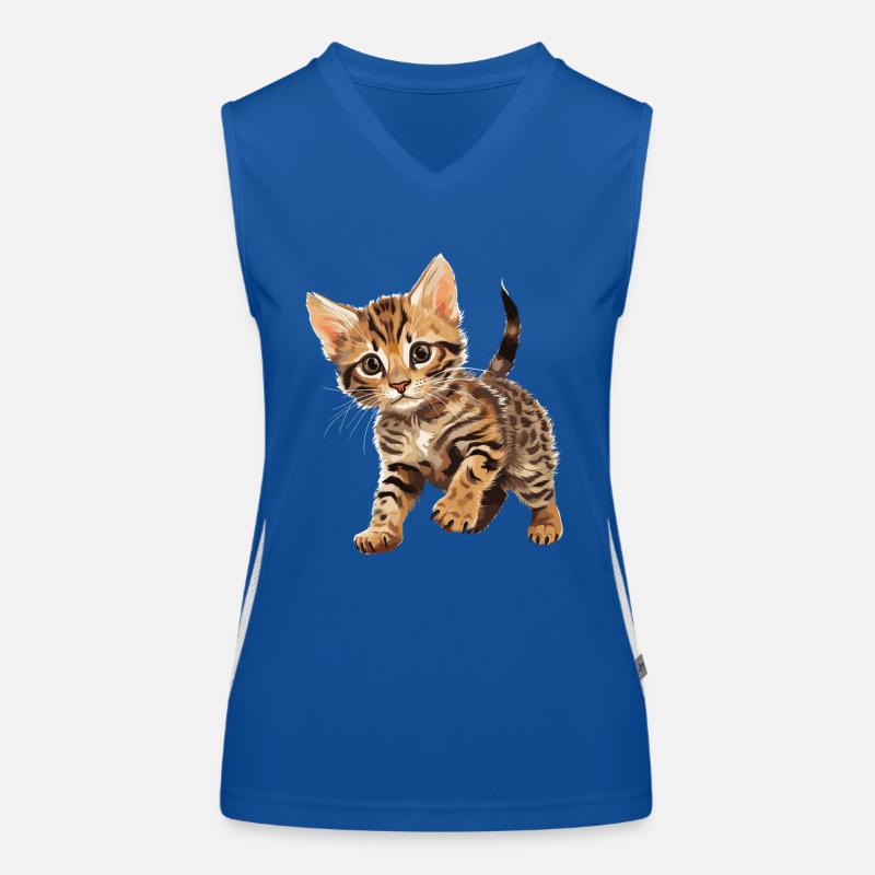 Chat du Bengale Bengalkatze Débardeur respirant contrasté Femme