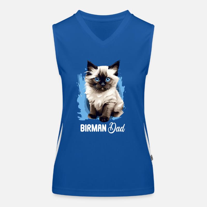 Birman Cat Birma Katze Funktionelles Kontrast-Tank Top für Frauen