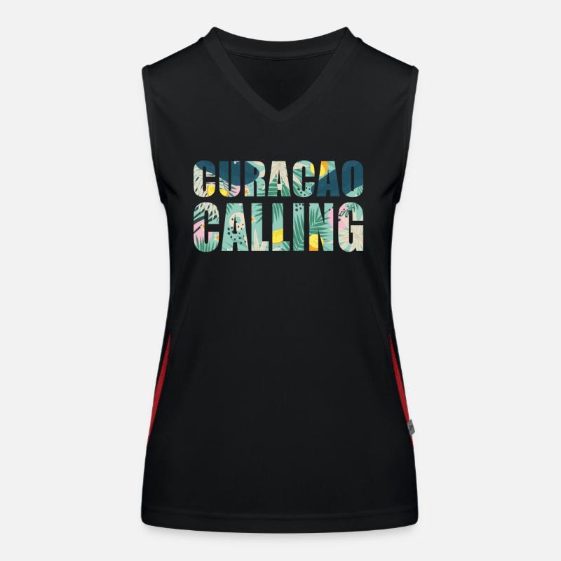 Curacao Calling Tropical Vibes Women's Functional Contrast Tank Top