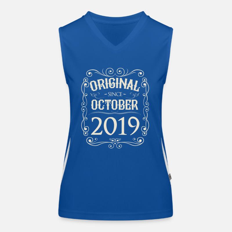 Vintage - Original since October 2019 Birthday Women's Functional Contrast Tank Top