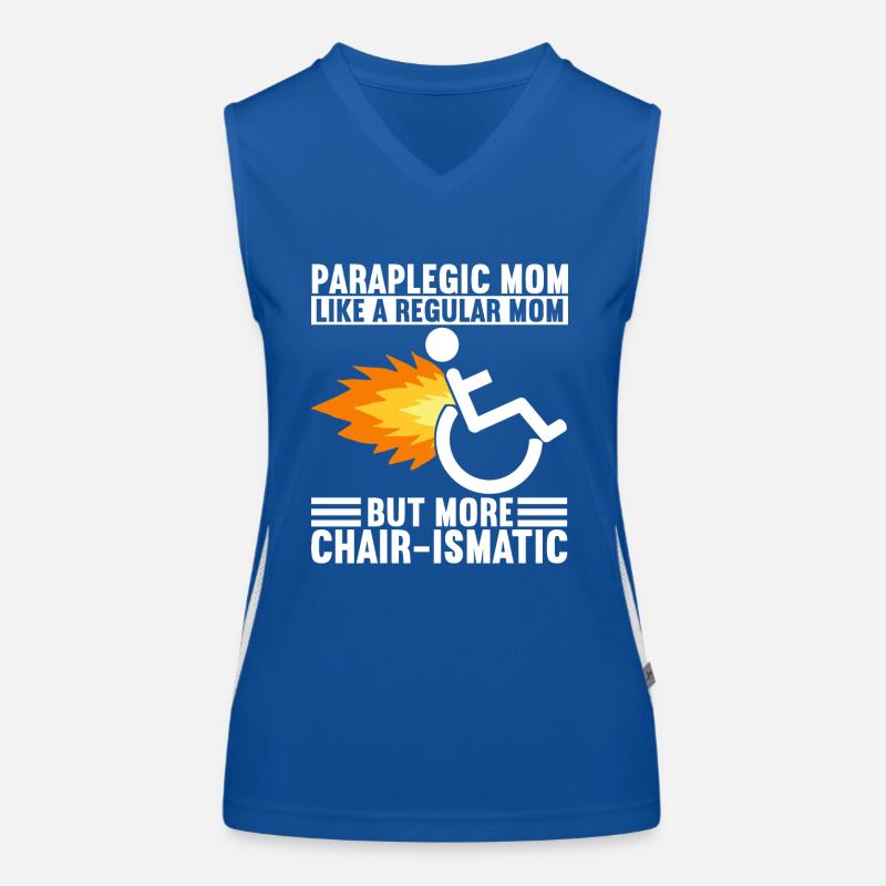 Rollstuhlfahrer Rollstuhl Funktionelles Kontrast-Tank Top für Frauen