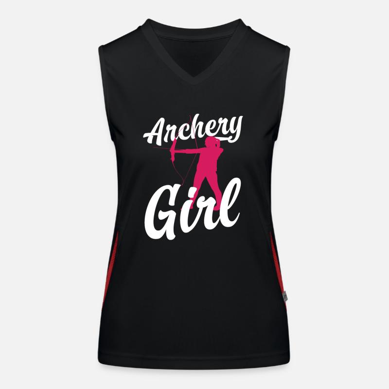 Bogen Bogenschießen Frauen Funktionelles Kontrast-Tank Top für Frauen