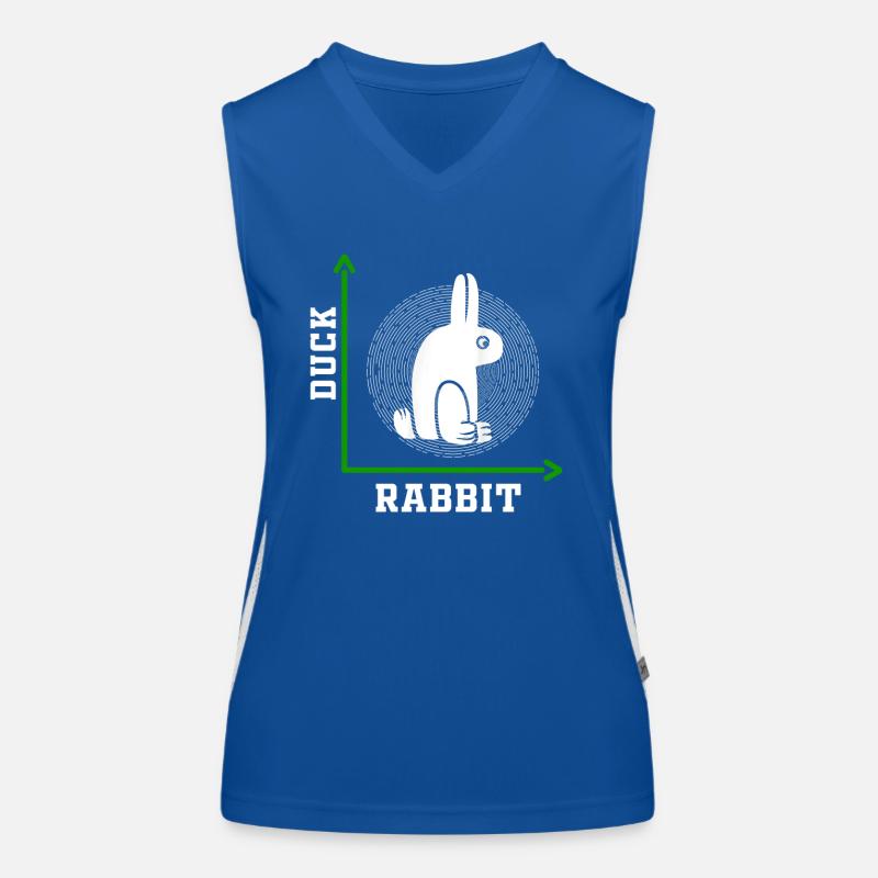 Wittgensteins Rabbit Duck Illusion Women's Functional Contrast Tank Top