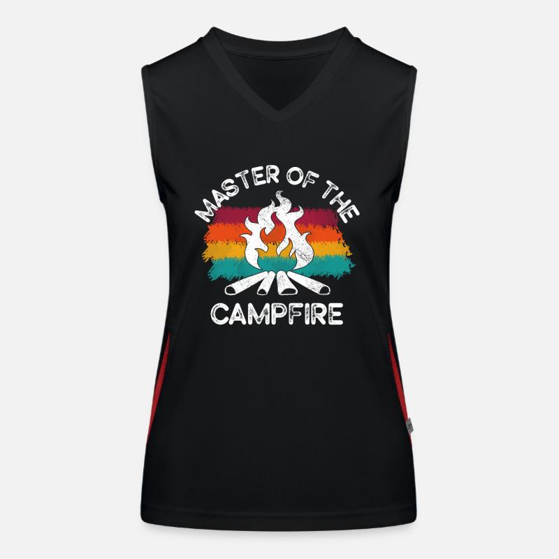 Master Of Campfire Camping Master Women's Functional Contrast Tank Top