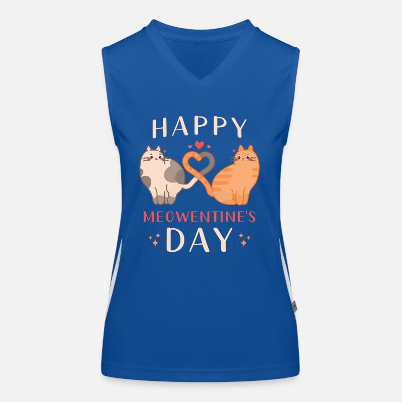 Happy Meowentine's Day Feline Affection Women's Functional Contrast Tank Top