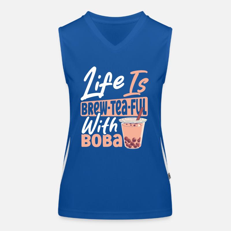 Chai Tea Latte Tapioca Perles Débardeur respirant contrasté Femme