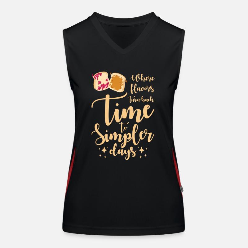 Zeit für einfachere Tage PB&J Nostalgie Funktionelles Kontrast-Tank Top für Frauen