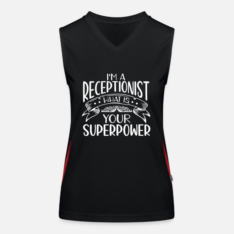 Receptionist Office Worker Women's Functional Contrast Tank Top
