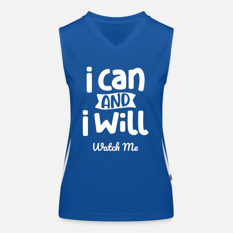 Ich kann und ich werde mich beobachten Funktionelles Kontrast-Tank Top für Frauen
