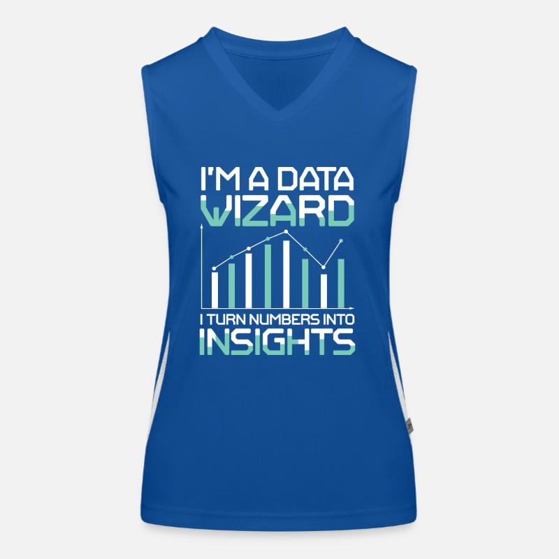 I'm A Data Wizard I Turn Numbers Into Insights Funktionelles Kontrast-Tank Top für Frauen