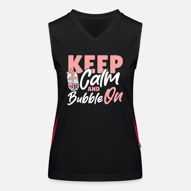 Boba Tea Green Tea Matcha Women's Functional Contrast Tank Top