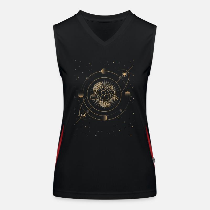 Celestial tortoise in cosmos Women's Functional Contrast Tank Top