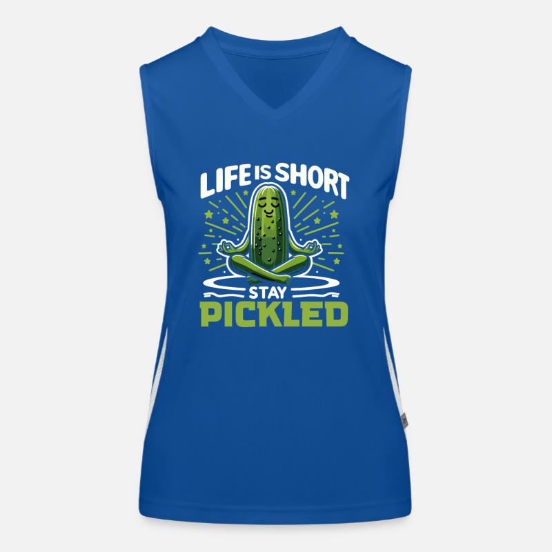 Pickle Lover Funny Pickle Dill Pickle Pickled Women's Functional Contrast Tank Top