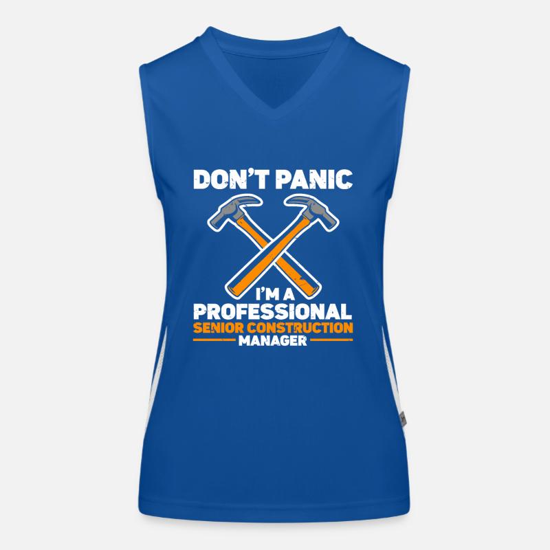 Construction Project Manager Women's Functional Contrast Tank Top