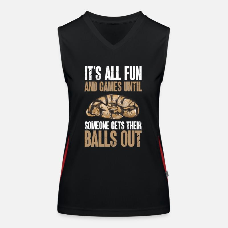 Ball Python Snake King Python Débardeur respirant contrasté Femme