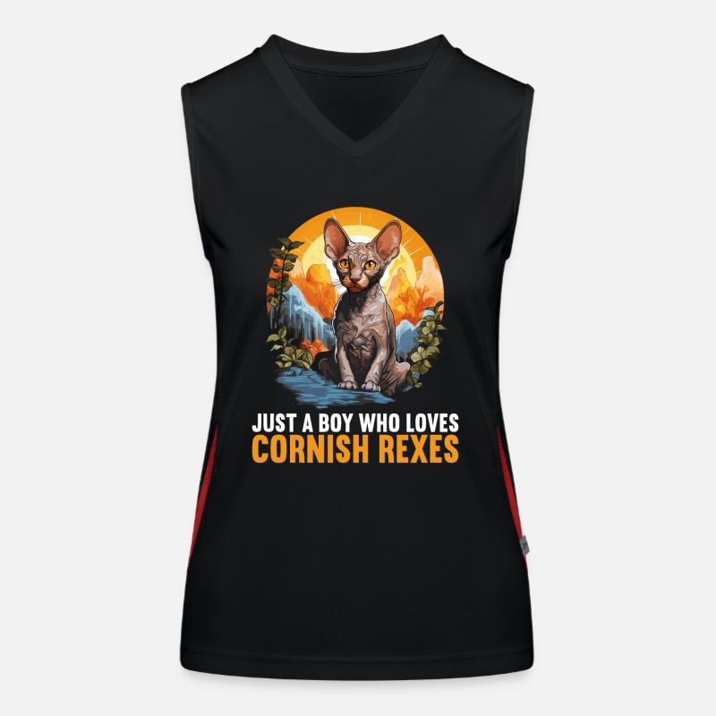 Cornish Rex Kätzchen Cornish Rex Katze Funktionelles Kontrast-Tank Top für Frauen