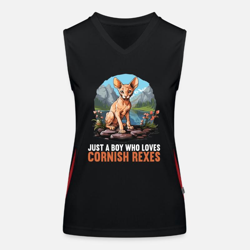 Cornish Rex Kätzchen Cornish Rex Katze Funktionelles Kontrast-Tank Top für Frauen