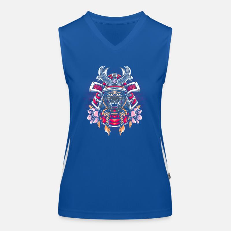Samurai-Mädchen-Kriegerin Funktionelles Kontrast-Tank Top für Frauen