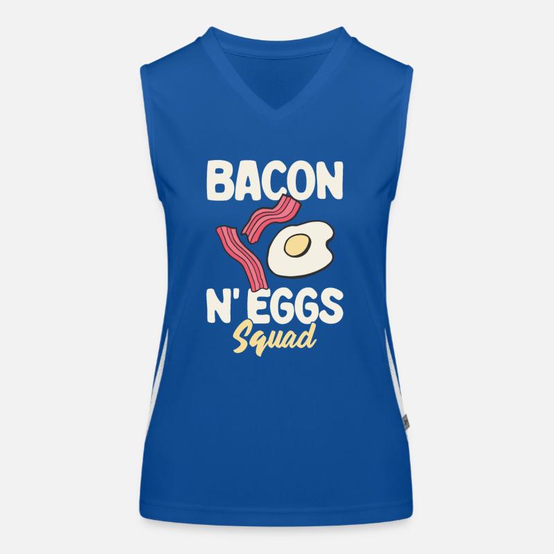 Bacon Eggs Brunch Breakfast Eggs and Bacon Women's Functional Contrast Tank Top