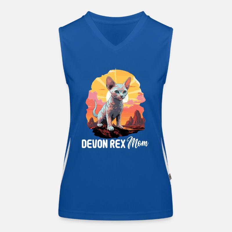 Devon Rex Kätzchen Devon Rex Katze Funktionelles Kontrast-Tank Top für Frauen