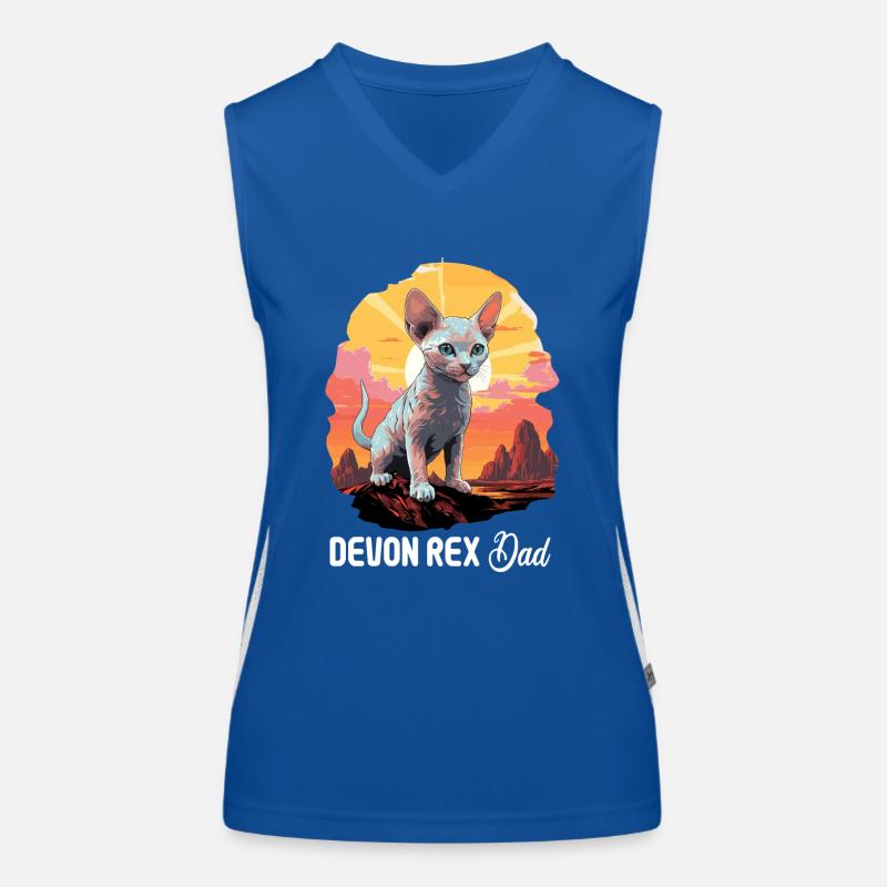 Devon Rex Kätzchen Devon Rex Katze Funktionelles Kontrast-Tank Top für Frauen