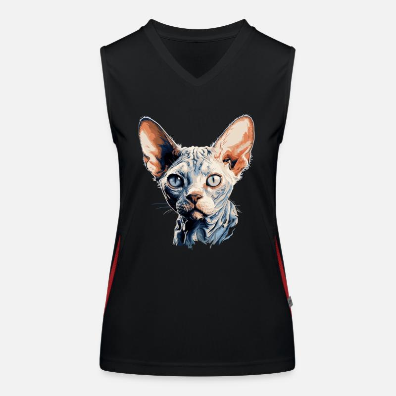 Devon Rex Kätzchen Devon Rex Katze Funktionelles Kontrast-Tank Top für Frauen