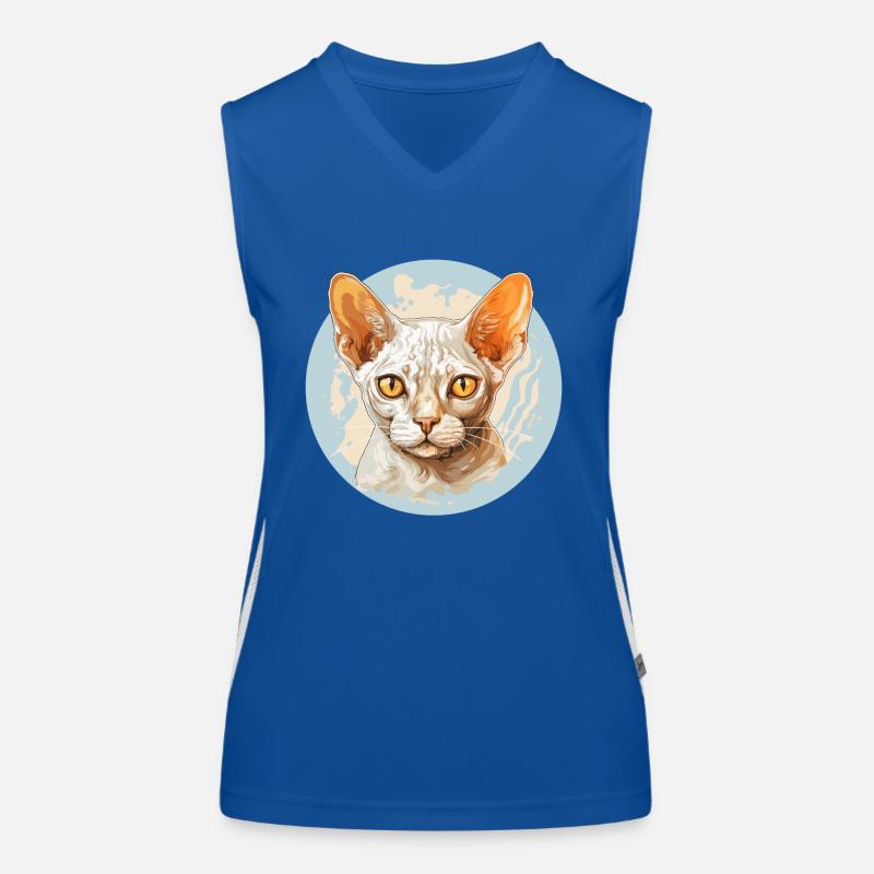 Devon Rex Kätzchen Devon Rex Katze Funktionelles Kontrast-Tank Top für Frauen