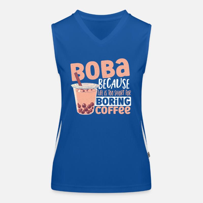 Boba Tee Tee Latte Oolong Tee Funktionelles Kontrast-Tank Top für Frauen