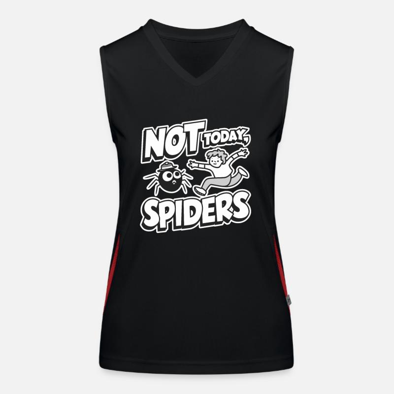 Funny Arachnophobia Awareness, Spider Phobia Women's Functional Contrast Tank Top