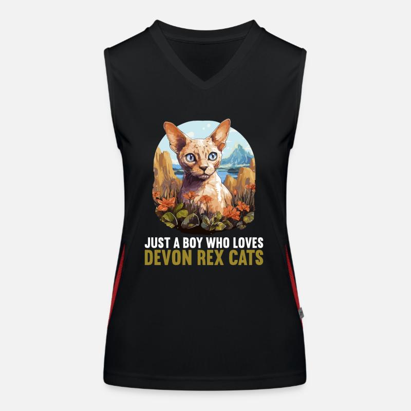 Devon Rex Kätzchen Devon Rex Katze Funktionelles Kontrast-Tank Top für Frauen