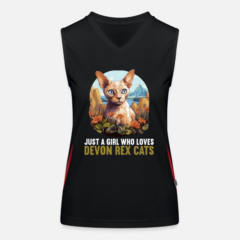 Devon Rex Kätzchen Devon Rex Katze Funktionelles Kontrast-Tank Top für Frauen