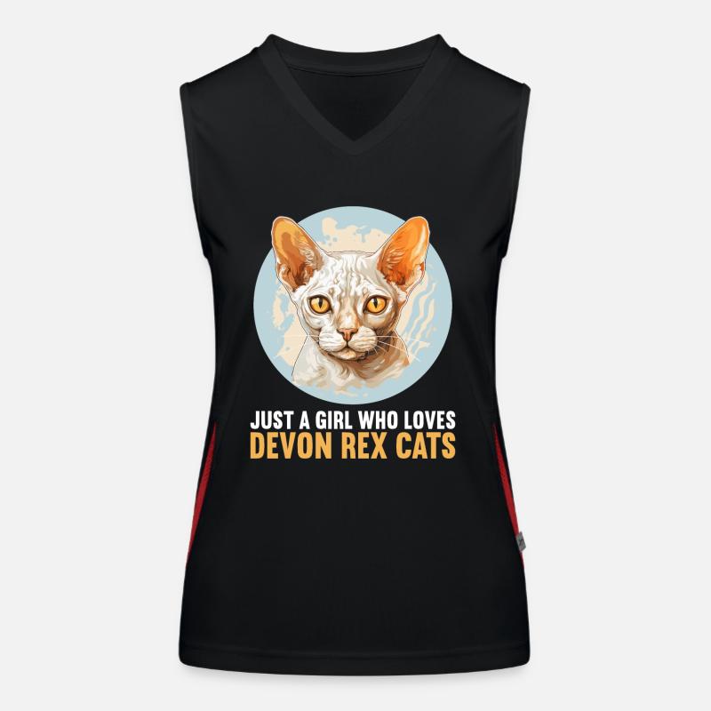 Devon Rex Kätzchen Devon Rex Katze Funktionelles Kontrast-Tank Top für Frauen