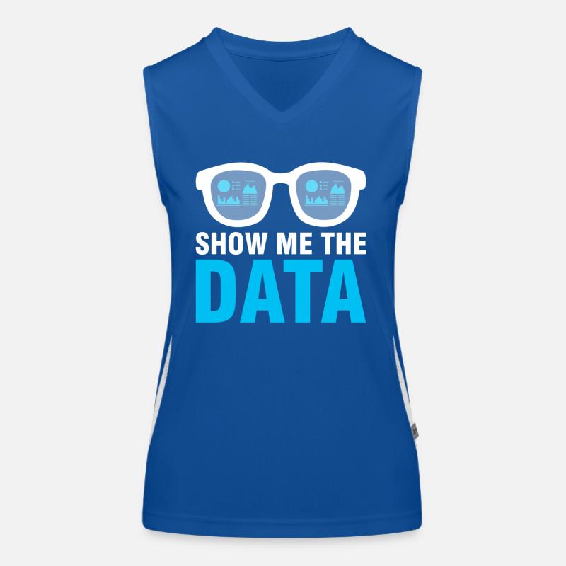 Data Engineer Zeig Mir Die Daten Funktionelles Kontrast-Tank Top für Frauen